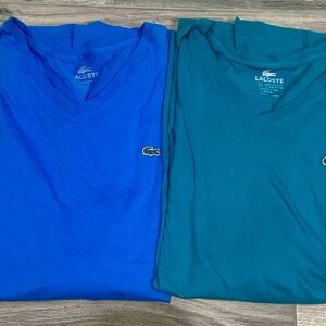 Lacoste Blue and Teal T-Shirts